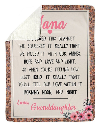 Nana Just Holde It Really Tight Gift For Grandma Fleece Blanket
