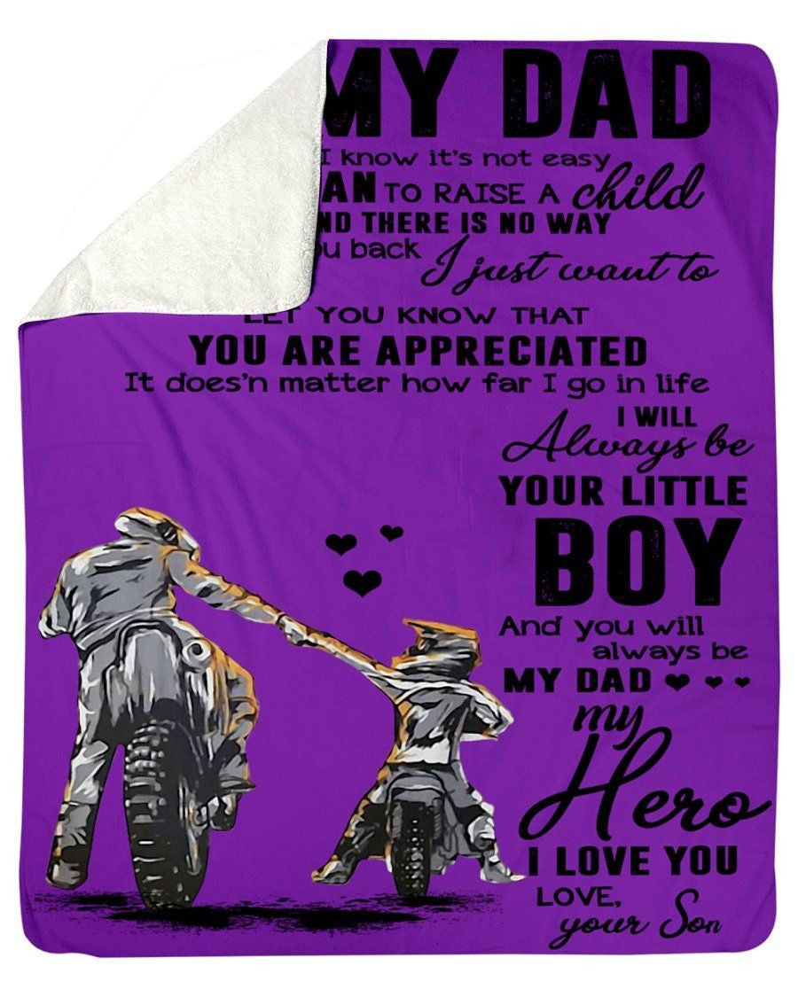 You Will Always Be My Dad My Hero Great Gift For Dad Fleece Blanket