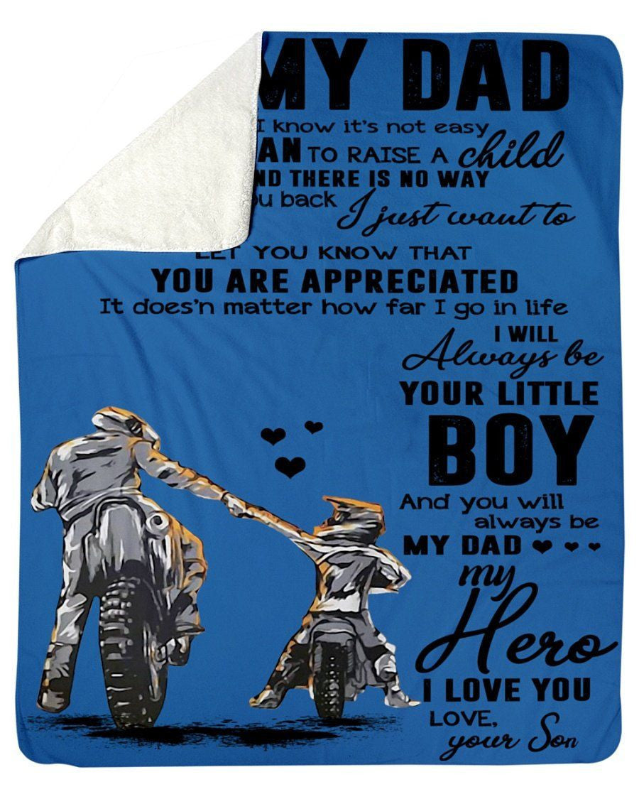 You Will Always Be My Dad My Hero Great Gift For Dad Fleece Blanket