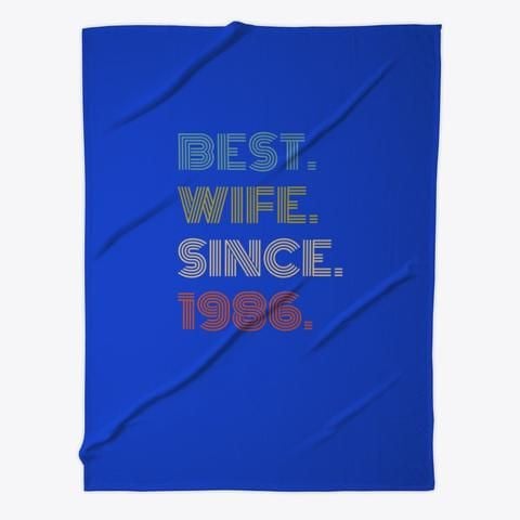 Best Wife Since 1986 Vintage Anniversary Gift Fleece Blanket
