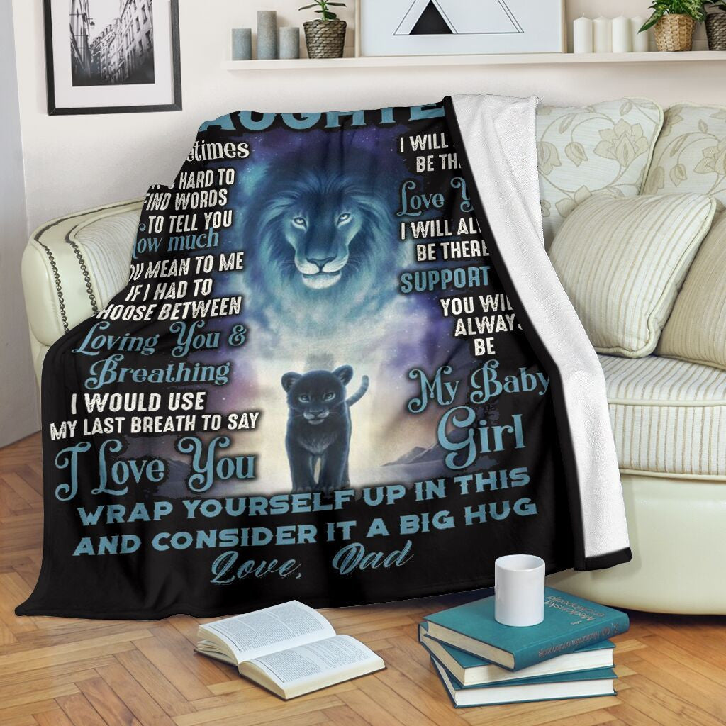 To My Daughter How Much You Mean To MeFleece Blanket Shepra Blanket