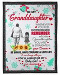 Hand In Hand I Am Always With You Grandma To GranddaughterFleece Blanket Shepra Blanket
