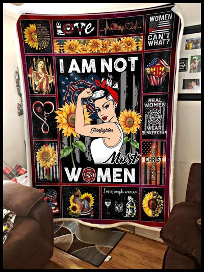 Blanket Gift For Firefighter I'm A Simple Women