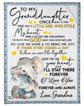 I Love You Forever And Always Quote Gift For Granddaughter From Grandma Fleece Blanket