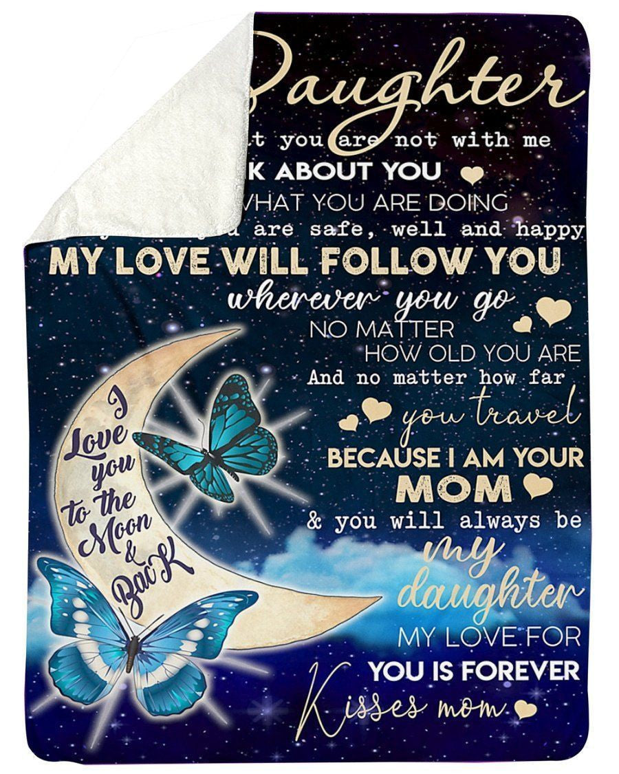 To My Daughter My Love For You Is Forever Gift For Daughter Fleece Blanket