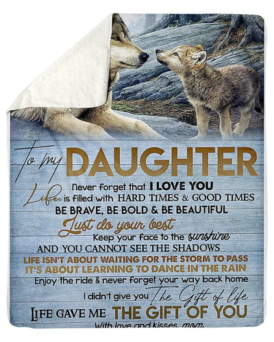 To My Daughter Be Brave Beautiful And Do Your Best Gifts From Mom Fleece Blanket