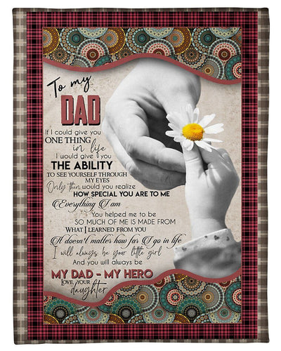 You'll Always Be My Dad My Hero Gift For DadFleece Blanket Shepra Blanket