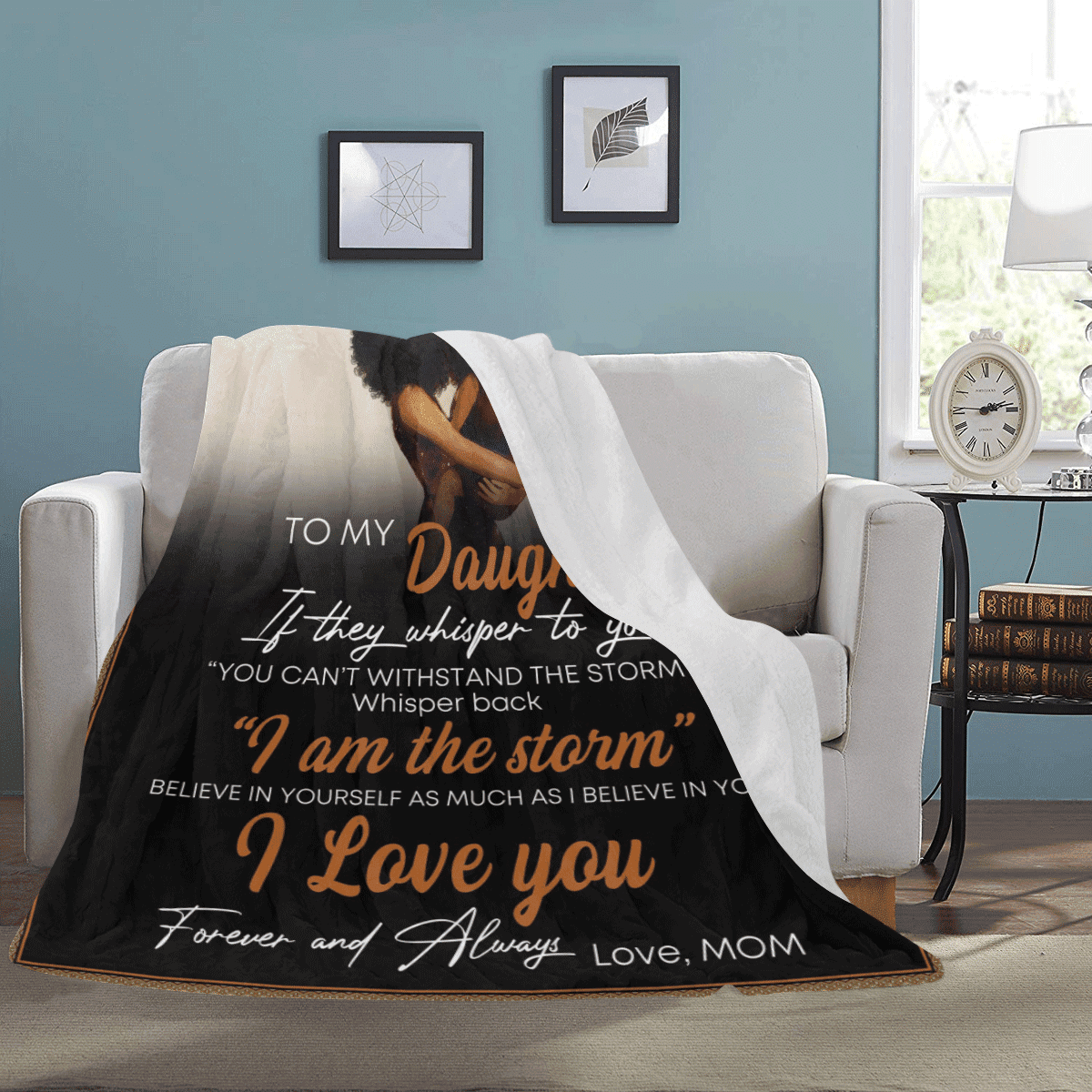 To My Daughter Mom And Daughter African Love You Always Fleece Blanket