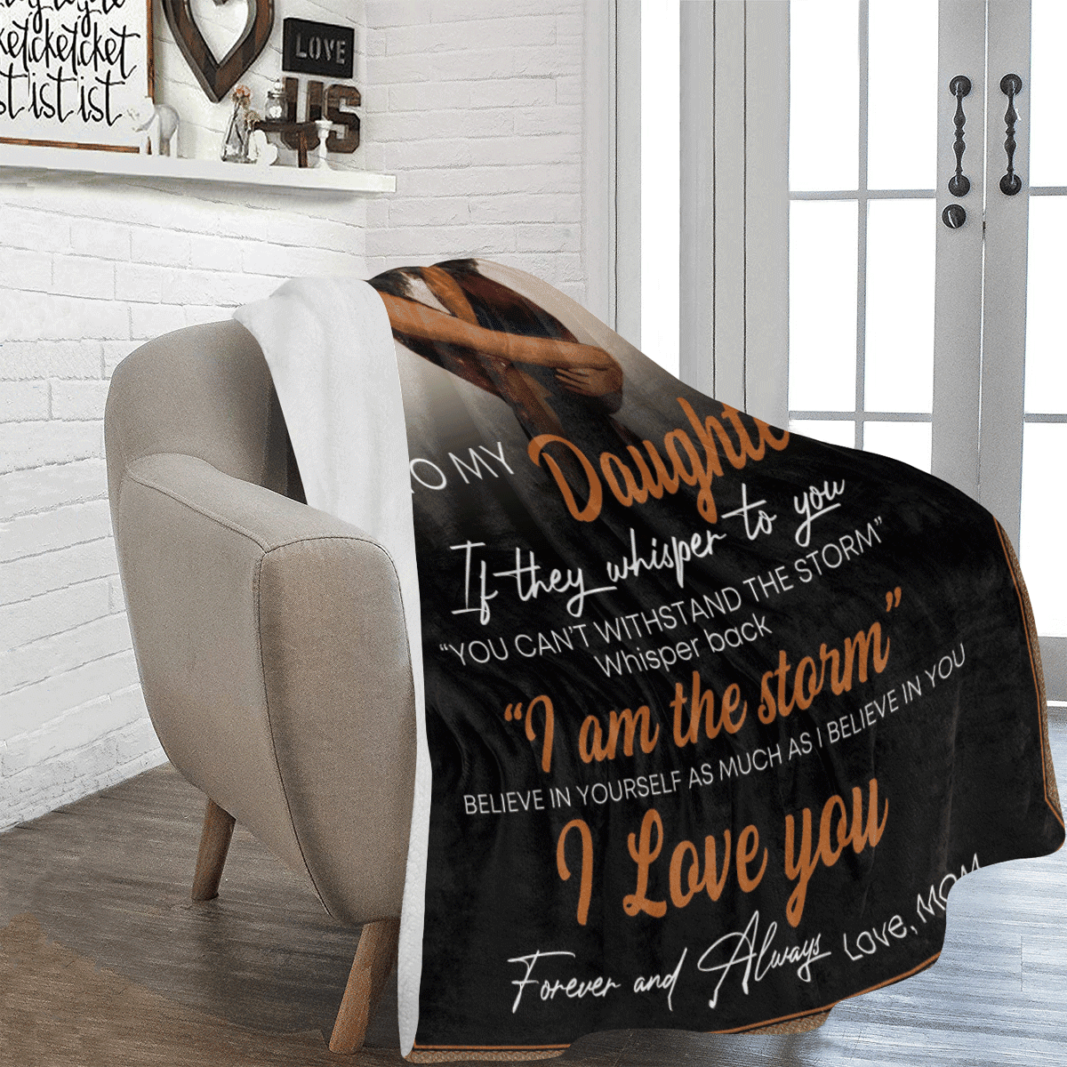 To My Daughter Mom And Daughter African Love You Always Fleece Blanket