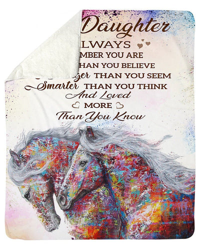 To My Daughter Braver Stronger And Smarter Fleece Blanket