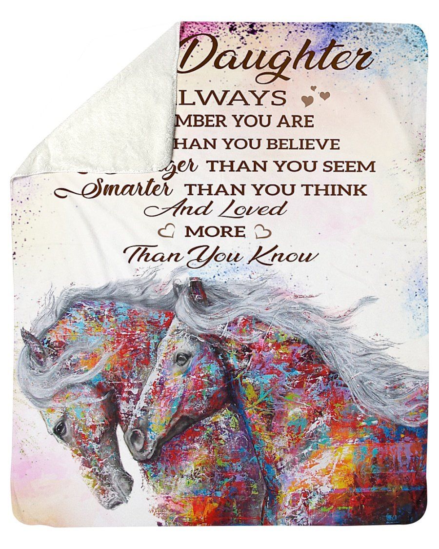 To My Daughter Braver Stronger And Smarter Fleece Blanket