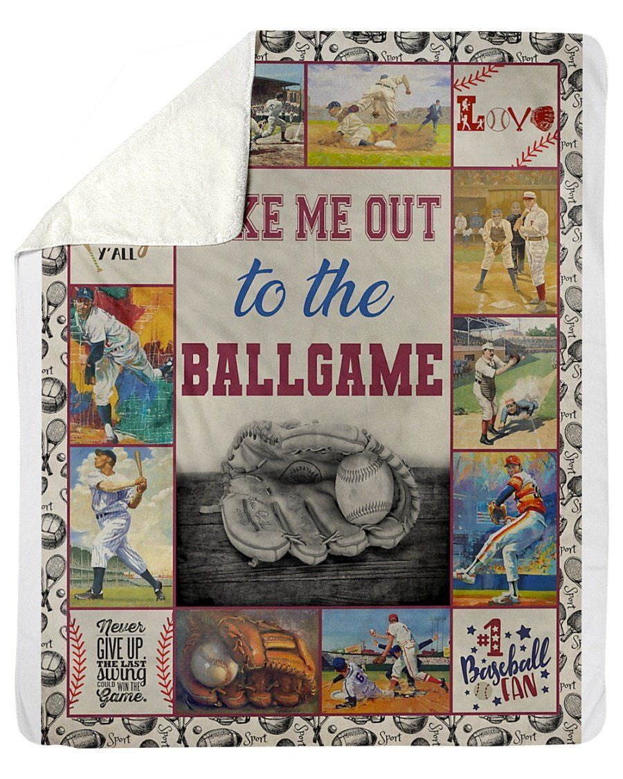 Take Me Out To The Ballgame For Baseball Lovers Fleece Blanket