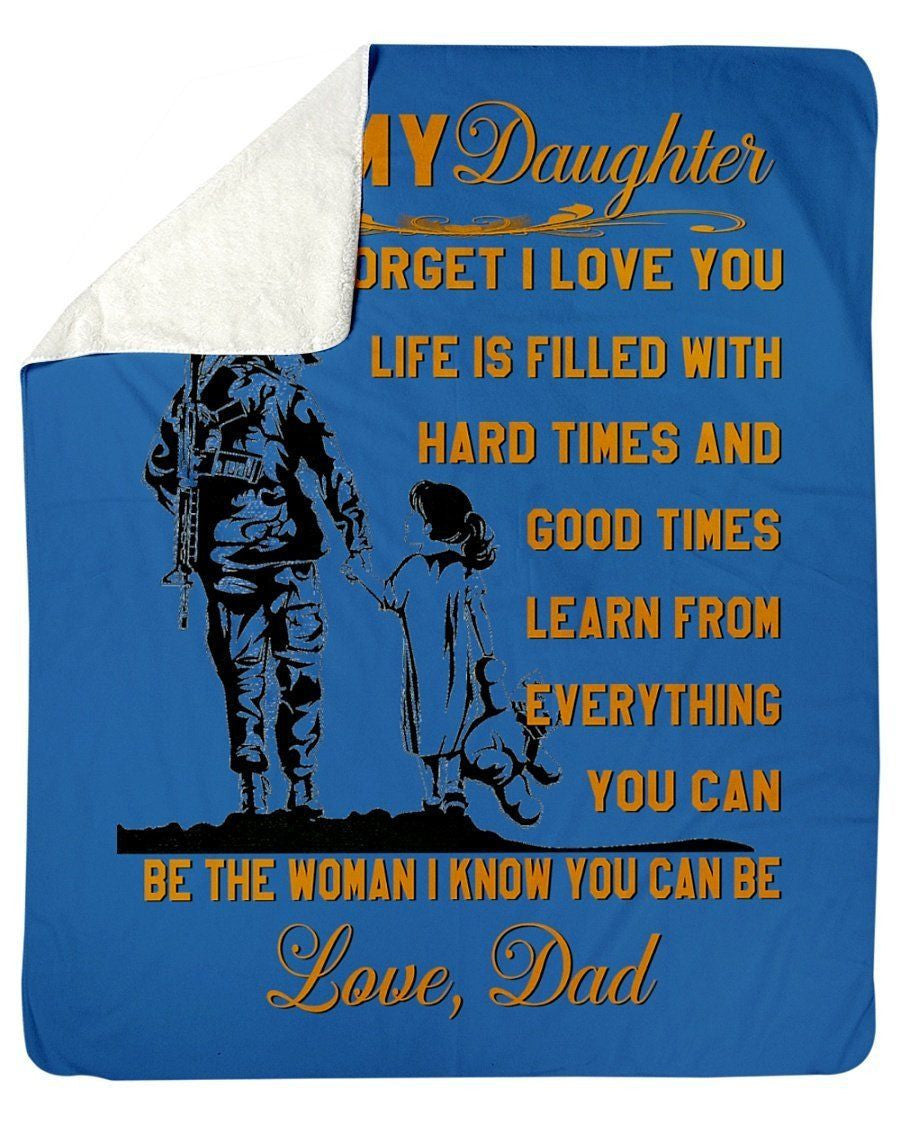 To My Daughter- Be The Woman I Know You Can Be Fleece Blanket