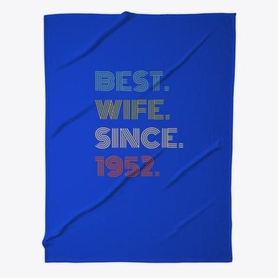 Best Wife Since 1952 Anniversary Gift Fleece Blanket