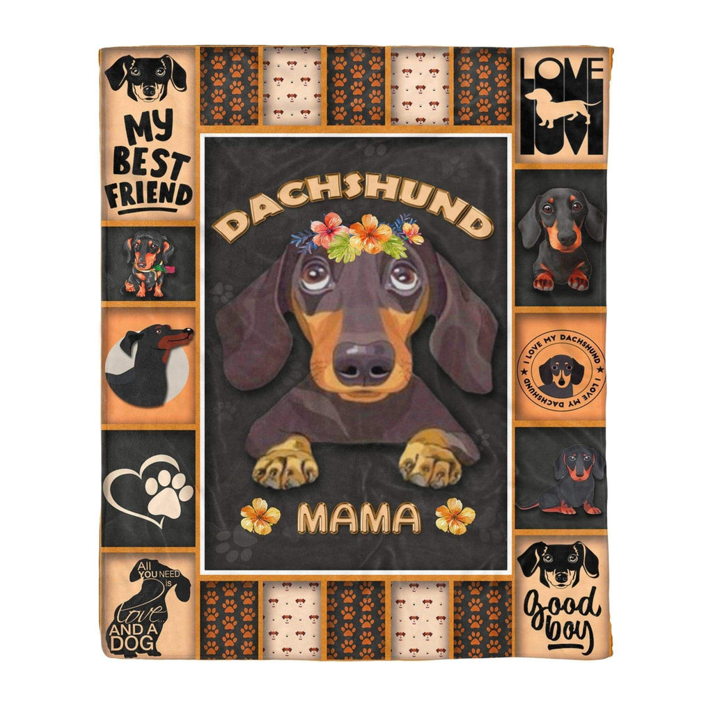 My Best Friend Dachshund Mama Fleece Blanket Gift For Dog Lovers
