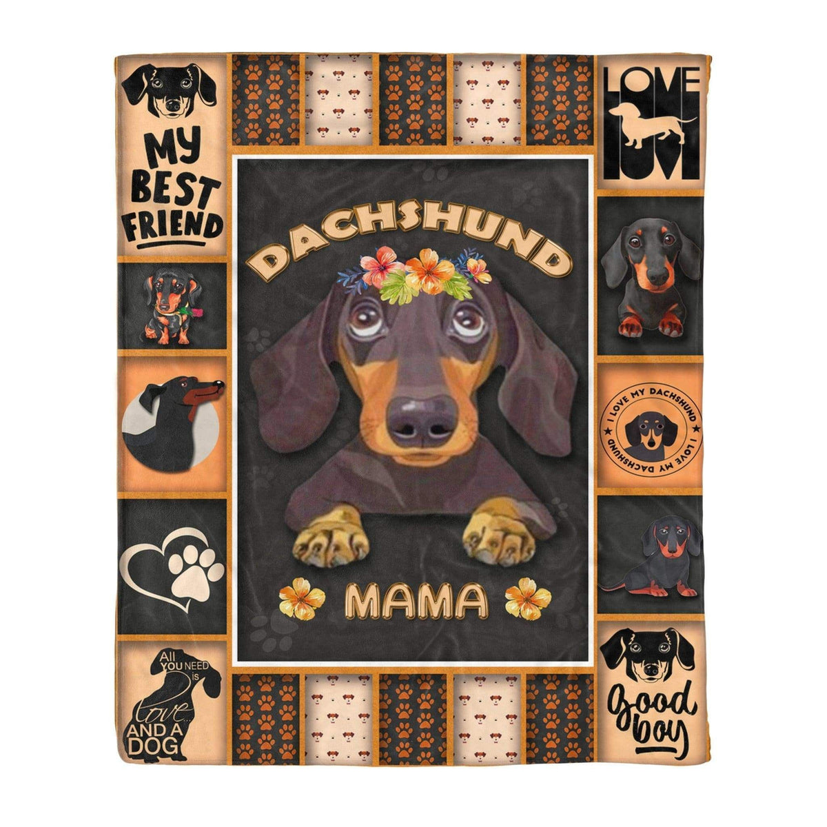 My Best Friend Dachshund Mama Fleece Blanket Gift For Dog Lovers