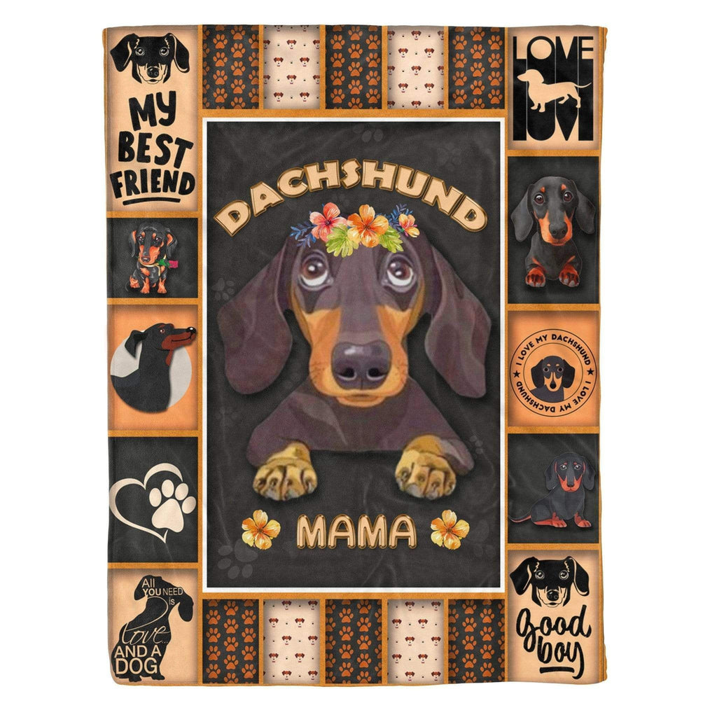 My Best Friend Dachshund Mama Fleece Blanket Gift For Dog Lovers