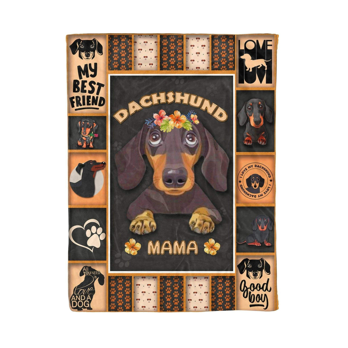 My Best Friend Dachshund Mama Fleece Blanket Gift For Dog Lovers