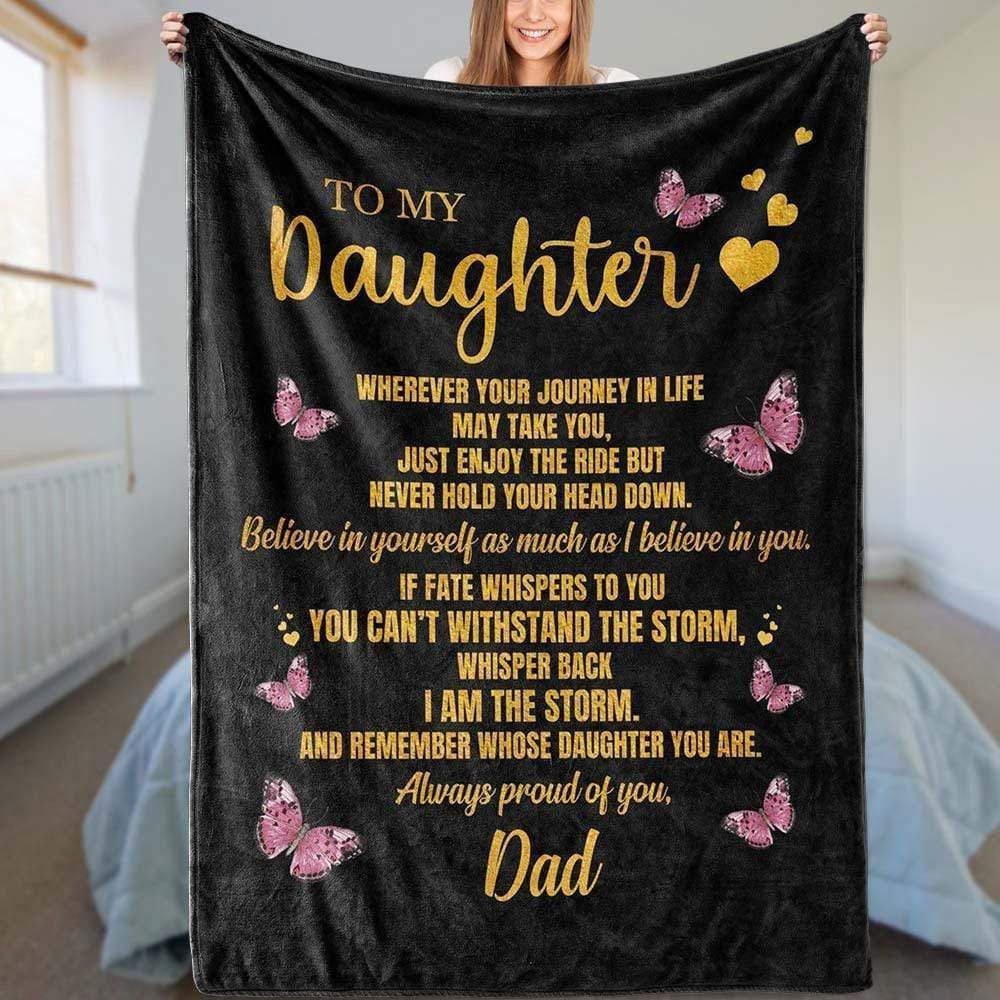 To My Daughter Remember That I Love You Fleece Blanket