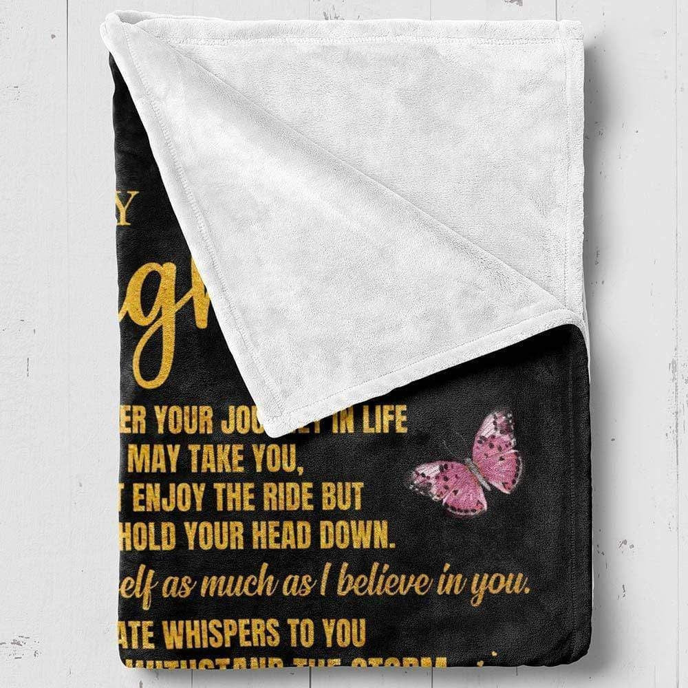 To My Daughter Remember That I Love You Fleece Blanket