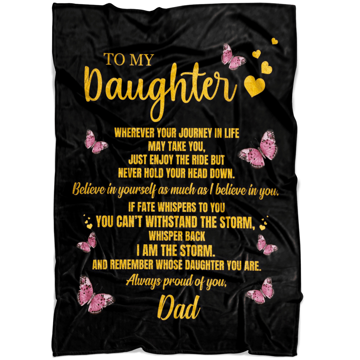 To My Daughter Remember That I Love You Fleece Blanket