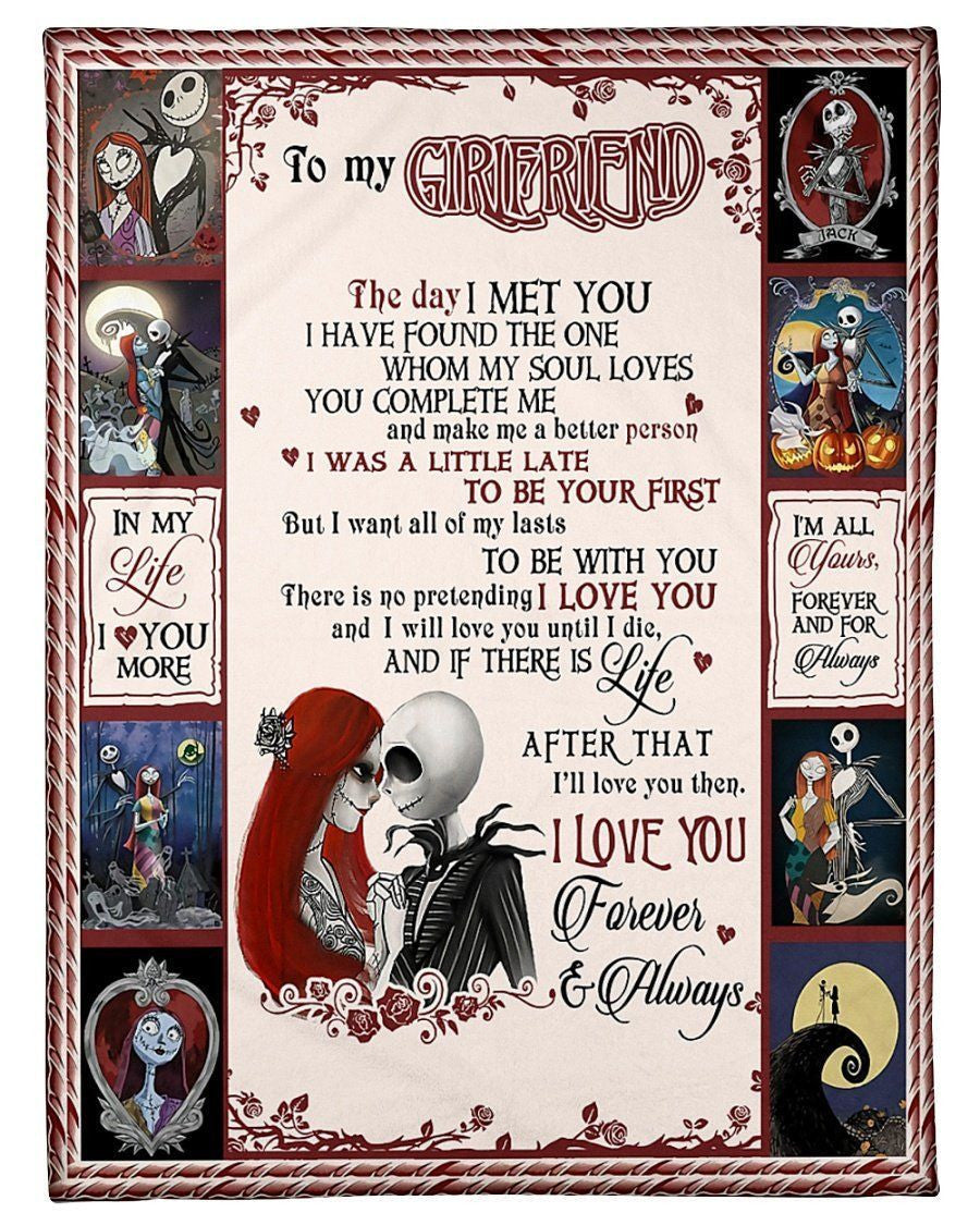 Cartoon The Day I Met You To My Girlfriend Fleece Blanket Fleece Blanket