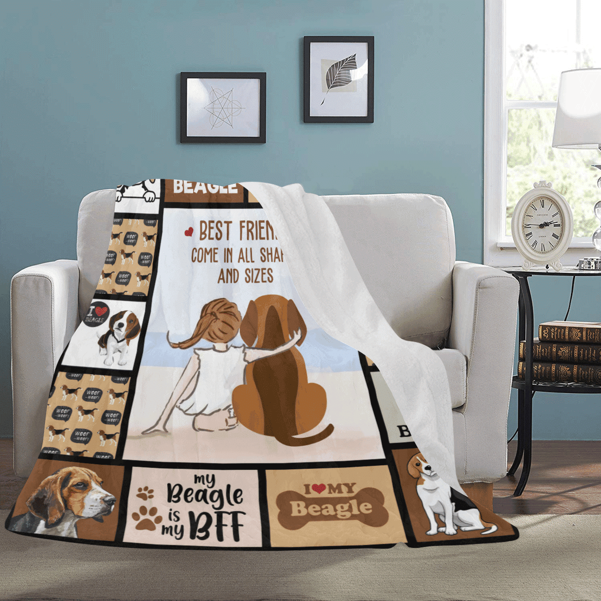 Best Friends Comes In All Shapes And Sizes Beagle Dog Fleece Blanket