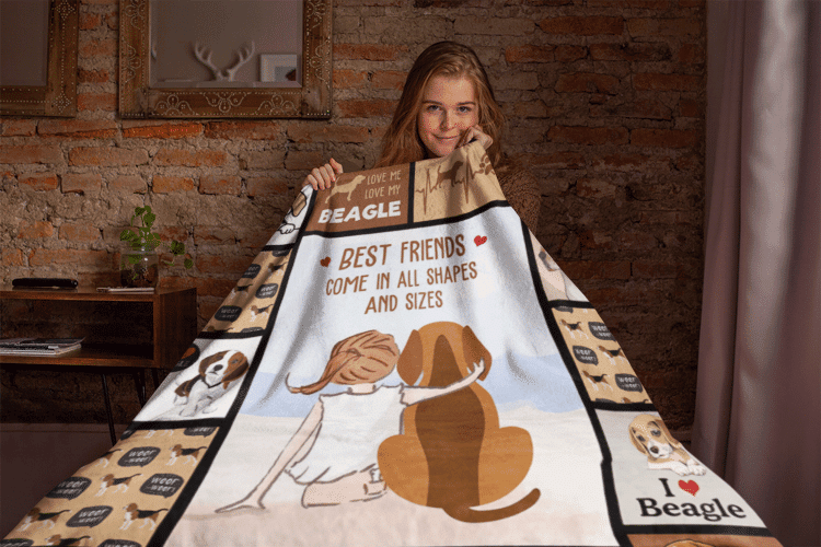 Best Friends Comes In All Shapes And Sizes Beagle Dog Fleece Blanket