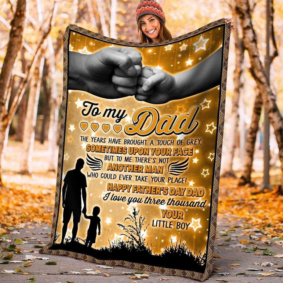 Love You 3000 Fleece Blanket Gift For Dad