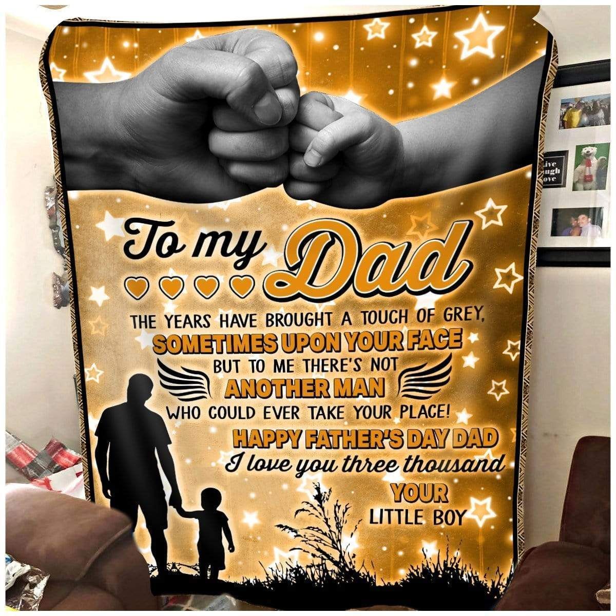 Love You 3000 Fleece Blanket Gift For Dad