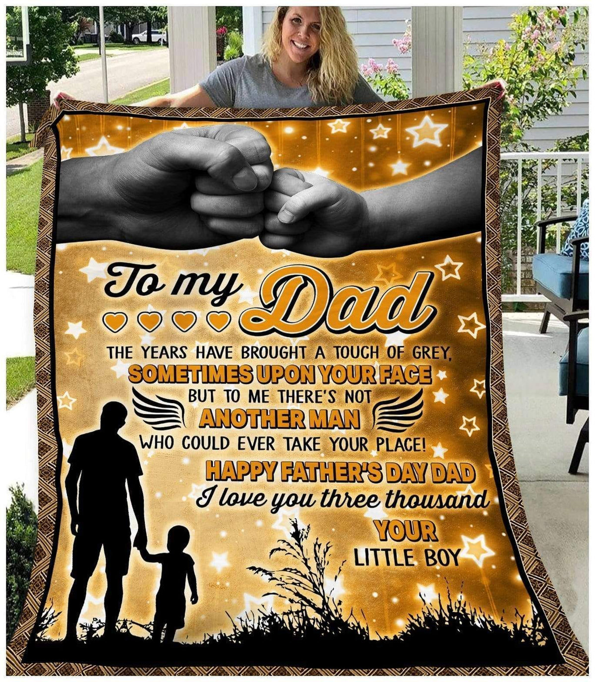 Love You 3000 Fleece Blanket Gift For Dad