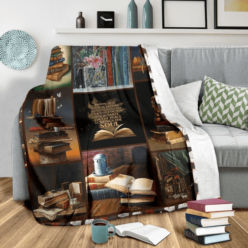 I Love Reading For Book Lovers Printed Fleece Blanket