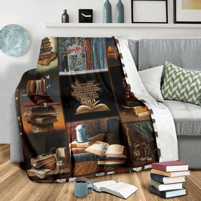 I Love Reading For Book Lovers Printed Fleece Blanket