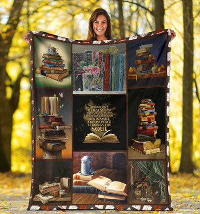 I Love Reading For Book Lovers Printed Fleece Blanket