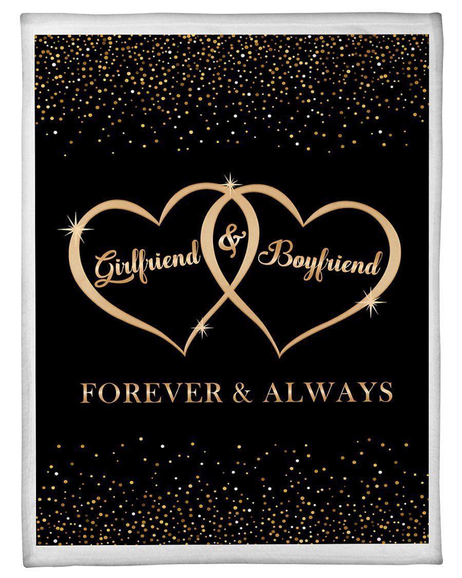 Girlfriend And Boyfriend Forever And Always Blanket Giving Girlfriend Fleece Blanket