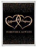 Girlfriend And Boyfriend Forever And Always Blanket Giving Girlfriend Fleece Blanket