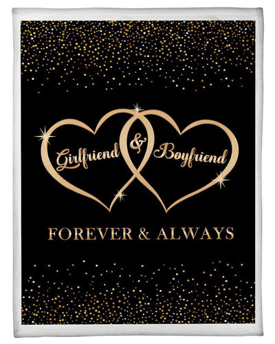 Girlfriend And Boyfriend Forever And Always Blanket Giving Girlfriend Fleece Blanket