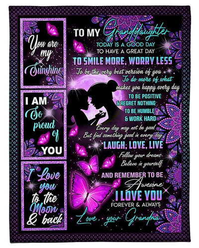 I Love You Forever And Always Grandma To GranddaughterFleece Blanket Shepra Blanket