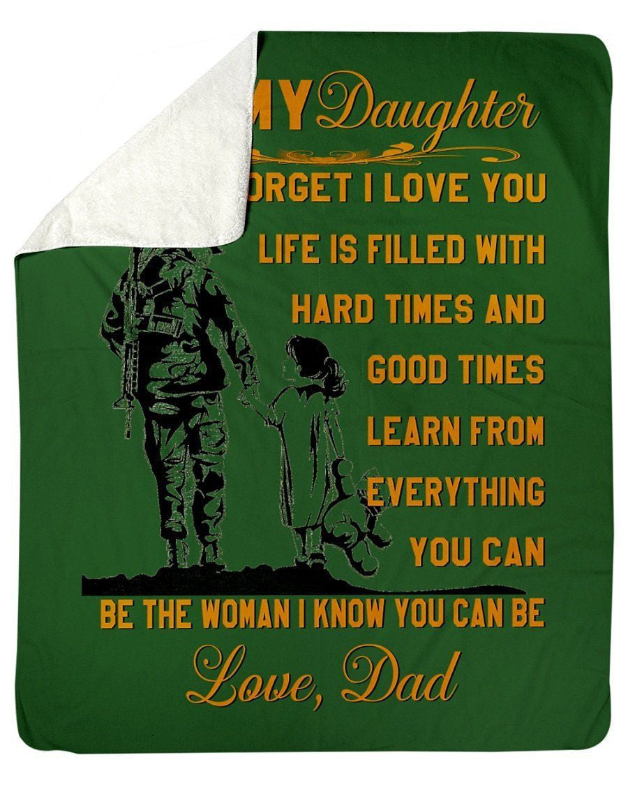 To My Daughter- Be The Woman I Know You Can Be Fleece Blanket