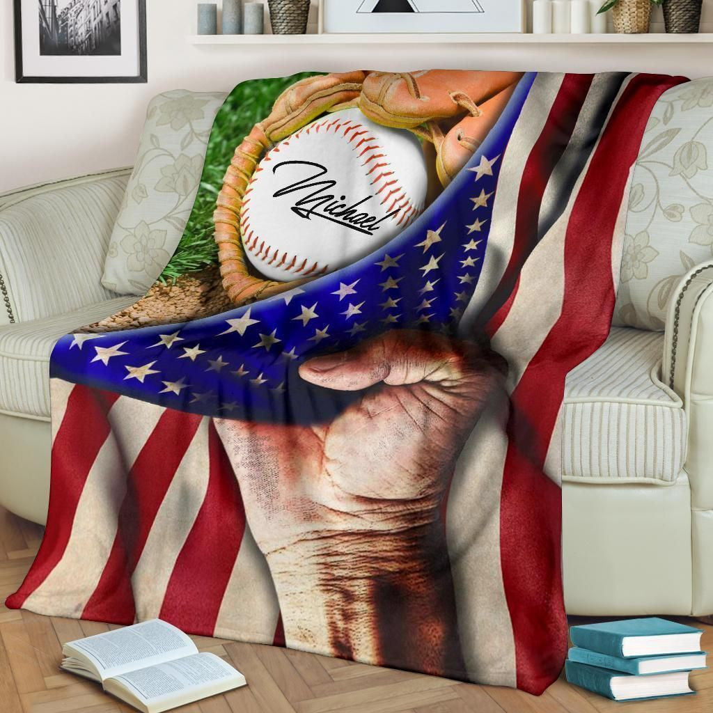 Custom Baseball Blanket Hand Flag