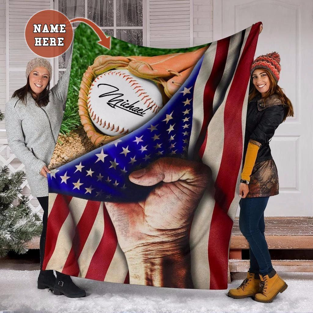 Custom Baseball Blanket Hand Flag