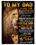 Fleece Blanket Gift For Dad To Me You Are The World Fleece Blanket