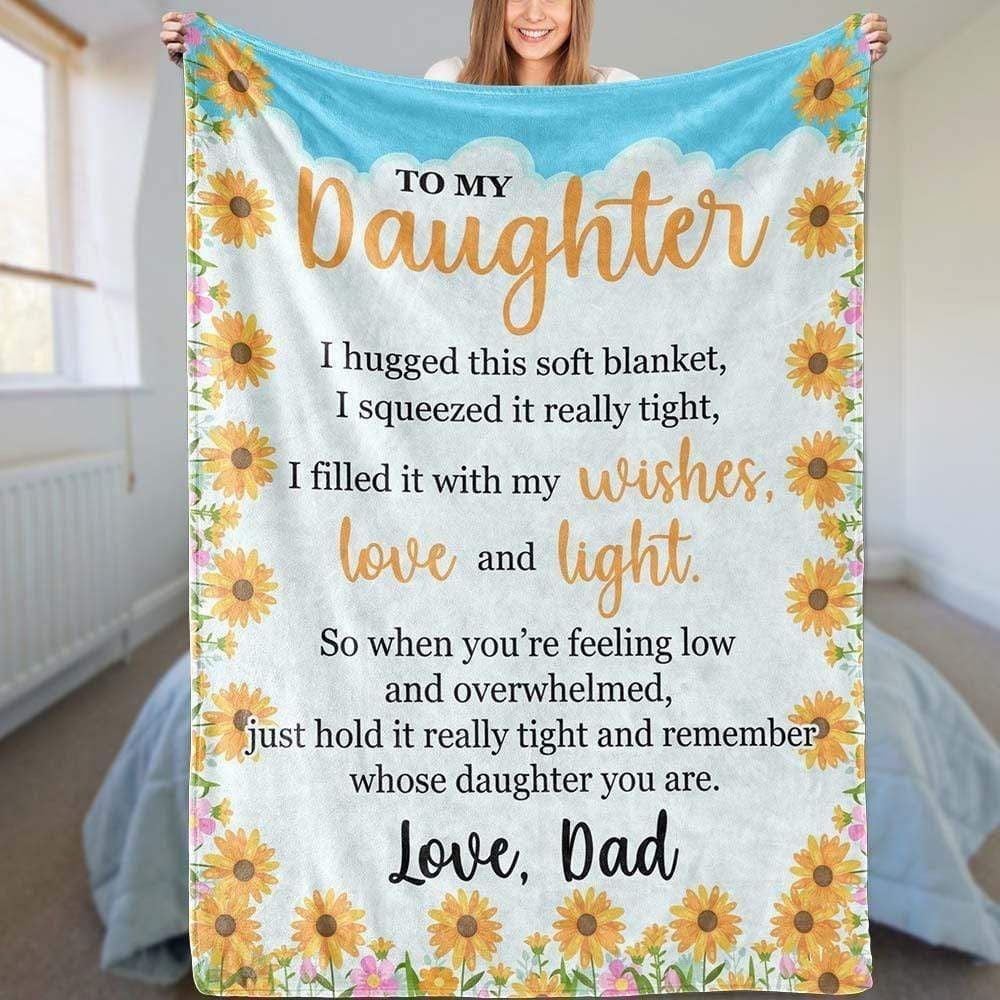 To My Daughter My Wishes Love And Light Soft Fleece Blanket