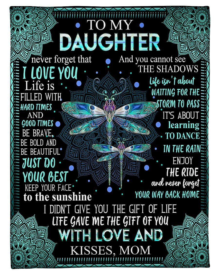 To My Daughter Never Forget That I Love You Gifts Fleece Blanket