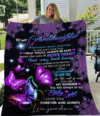 To My Daughter Never Forget Your Way Back Home Fleece Blanket
