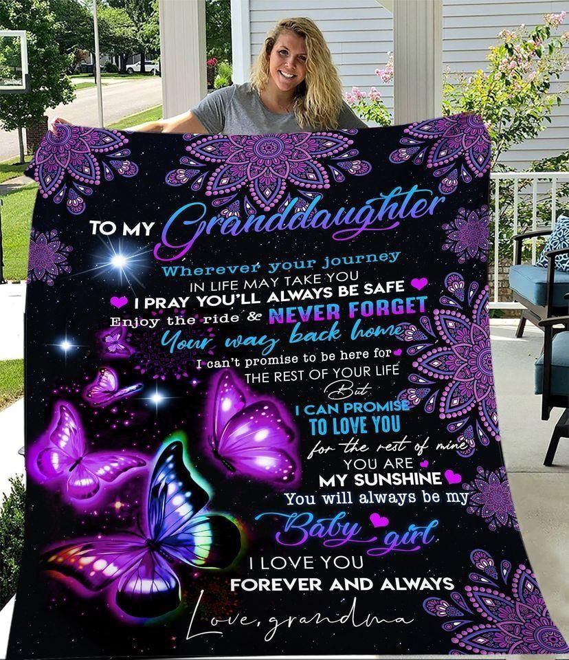 To My Daughter Never Forget Your Way Back Home Fleece Blanket