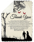 Thank You For Beside Me Gift For Wedding's Day Fleece Blanket