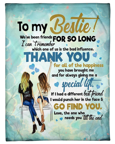 To My Best Friend Gift Fleece Blanket