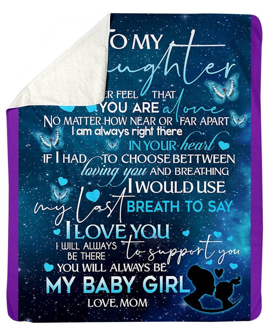 To My Daughter I Will Always Be There To Support You Fleece Blanket