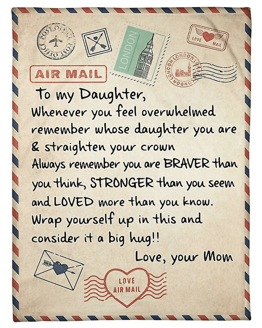 To My Daughter Be Brave Be Strong Be LoveFleece Blanket Shepra Blanket